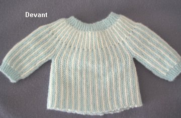 Brassière rayée – Le tricot du bonheur